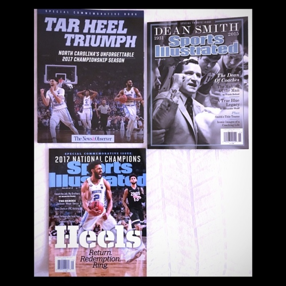 3 Collector Edition “Carolina Tarheel” Mag/Books